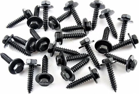 Black Hex Head Trim Screws- M4.2mm x 16mm Long- 7mm Hex- Qty.25- #1958 in Saudi Arabia
