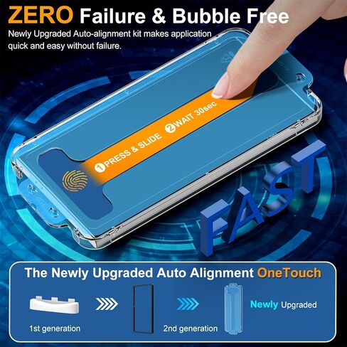 letosan [3+2 Pack] for Samsung Galaxy S24 Plus Screen Protector, 9H Tempered Glass, Auto Alignment Kit, Plussonic Fingerprint Support, Case Friendly for Samsung S24 Plus Glass Screen Protector 5G in Saudi Arabia