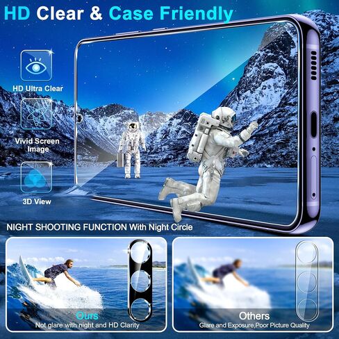 letosan [3+2 Pack] for Samsung Galaxy S24 Plus Screen Protector, 9H Tempered Glass, Auto Alignment Kit, Plussonic Fingerprint Support, Case Friendly for Samsung S24 Plus Glass Screen Protector 5G in Saudi Arabia
