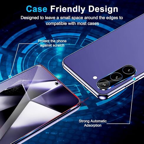 letosan [3+2 Pack] for Samsung Galaxy S24 Plus Screen Protector, 9H Tempered Glass, Auto Alignment Kit, Plussonic Fingerprint Support, Case Friendly for Samsung S24 Plus Glass Screen Protector 5G in Saudi Arabia