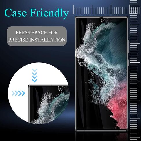 LYWHL [عبوتان + 2] واقي شاشة للخصوصية Samsung Galaxy S22 Ultra، [بصمة إصبع متوافقة] طبقة مرنة لاصقة كاملة مضادة للتجسس + واقي زجاجي لعدسة الكاميرا لهاتف Galaxy S22 Ultra 6.8 بوصة in Kuwait