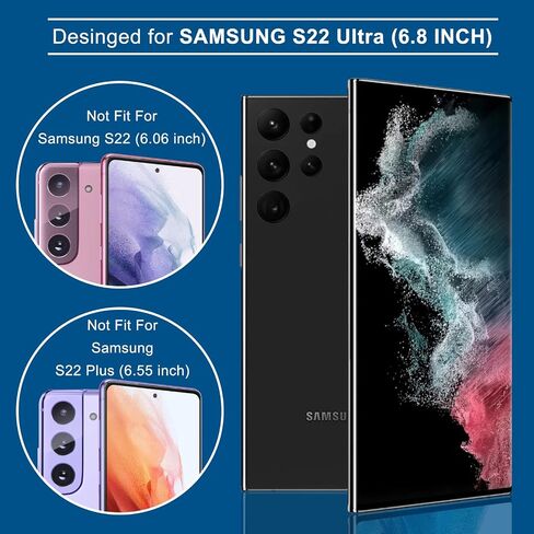 LYWHL [عبوتان + 2] واقي شاشة للخصوصية Samsung Galaxy S22 Ultra، [بصمة إصبع متوافقة] طبقة مرنة لاصقة كاملة مضادة للتجسس + واقي زجاجي لعدسة الكاميرا لهاتف Galaxy S22 Ultra 6.8 بوصة in Kuwait
