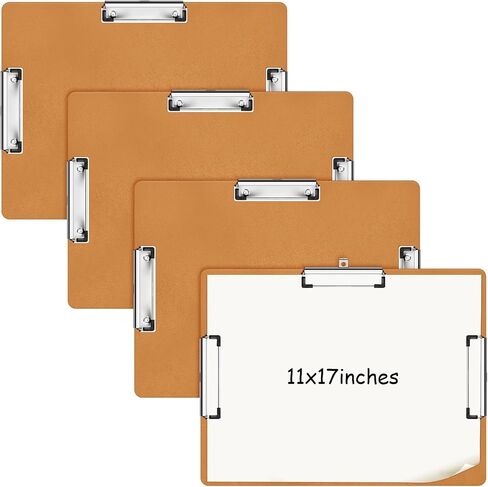 4 Pcs 11x17 Clipboard Three Clip Tough Extra Large Clipboard Horizontal Clipboard 11x17 Drawing Clipboard for School Office Home Students Teachers Supplies in Saudi Arabia