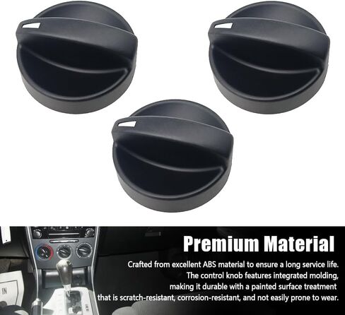 HVAC Control Knobs Fit for Mazda 6 2006 2007 2008 A/C Heater Fan Climate Control Switch Knob Replace GV3A-61-195 GV2W-61-195 Black 3-Pack in Kuwait