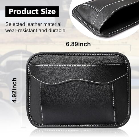 2023 حشو فجوات مقعد السيارة الجديد، منظم مقعد السيارة الجلدي، صندوق تخزين السيارة الفاخر للنساء والرجال، يمكنه تخزين الهواتف المحمولة والبطاقات والمحافظ والمفاتيح (أسود، عبوة واحدة) in Kuwait