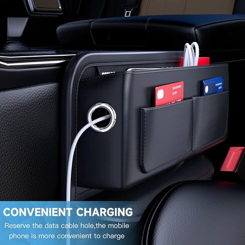 Car Seat Gap Filler Organizer, Multifunctional Leather Car Seat Storage Organizer Between Seats Car Accessories Console Side Storage-Front Seat Gap Organizer for Phones, Glasses, Keys, Cards (1 Pack) in Saudi Arabia