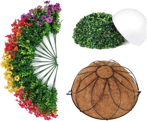 Artificial Hanging Flowers with Basket,Fake Daisy Flowers in 12 inch Coconut Lining Hanging Baskets for The Decoration of Courtyard, Indoors, and Outdoors(Purple) in Saudi Arabia