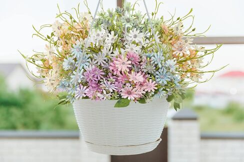 ZIFTY 9 قطع زهور برية صناعية زهور الربيع في الهواء الطلق باقة ديزي وهمية حزمة زهور مقاومة للأشعة فوق البنفسجية ديكور حريري ملون زهور برية نباتات صناعية بالجملة لتزيين ديكور المنزل in Kuwait