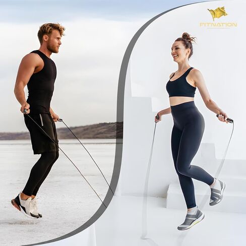 Jump Ropes for Fitness Men and Women – Adjustable Jump Rope Home Workout Equipment for Full Body Exercising – Durable Jumping Rope for Gym, Home, Office – Comfortable Grip Speed Rope in Saudi Arabia