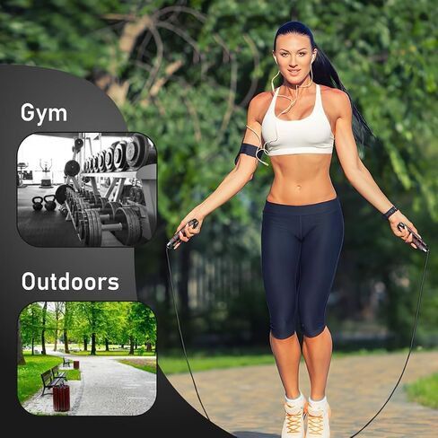 Jump Ropes for Fitness Men and Women – Adjustable Jump Rope Home Workout Equipment for Full Body Exercising – Durable Jumping Rope for Gym, Home, Office – Comfortable Grip Speed Rope in Saudi Arabia