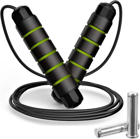 Jump Ropes for Fitness Men and Women – Adjustable Jump Rope Home Workout Equipment for Full Body Exercising – Durable Jumping Rope for Gym, Home, Office – Comfortable Grip Speed Rope in Saudi Arabia