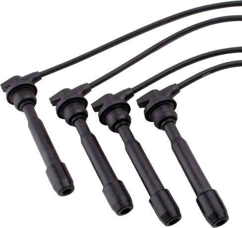BOXI Set of 4 Ignition Spark Plug Cable Wire Set for Hyundai Elantra 1996-2012/Tiburon 1997-08/ Tucson 05-08 / for Kia Soul 10-11/Spectra 04-09/Spetra5 05-09/Sportage 05-09 | OE# 27501-23B00 671-4239 in Saudi Arabia