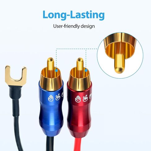 FO-I RCA Cable with Ground Wire, Dual RCA to Dual RCA with Ground Wire Stereo Interconnect Cable. FO-I (3M(9.84ft)) in Saudi Arabia