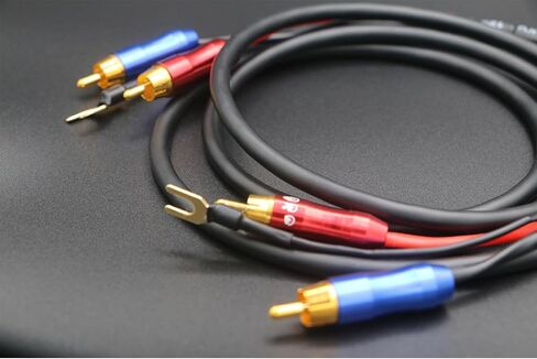 KKCable FO-I Dual RCA to Dual RCA Interconnect Cable with Ground Wire - 3M (9.84ft) in Kuwait