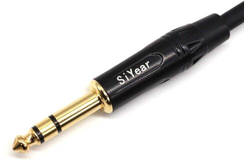 كابل SiYear Dual RCA إلى 1/4 بوصة، 6.35 مم (1/4 بوصة) ذكر ستيريو إلى 2RCA أنثى Y كابل محول مقسم (5 أقدام) in Kuwait
