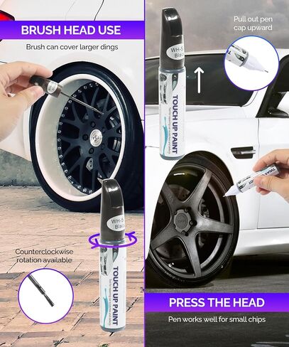 Car Paint,Touch Up Paint,Rim Touch Up Paint Rim Scratch Repair Pen,Car Accessories Wheel Touch Up Paint,Wheel Scratch Repair Kit,Rim Paint for Car Scratch Repair (Silver) in Saudi Arabia