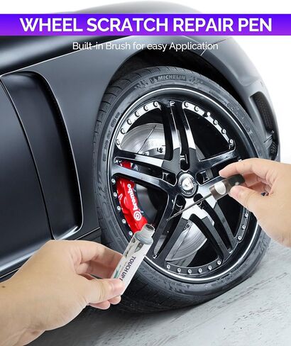 Car Paint,Touch Up Paint,Rim Touch Up Paint Rim Scratch Repair Pen,Car Accessories Wheel Touch Up Paint,Wheel Scratch Repair Kit,Rim Paint for Car Scratch Repair (Silver) in Saudi Arabia