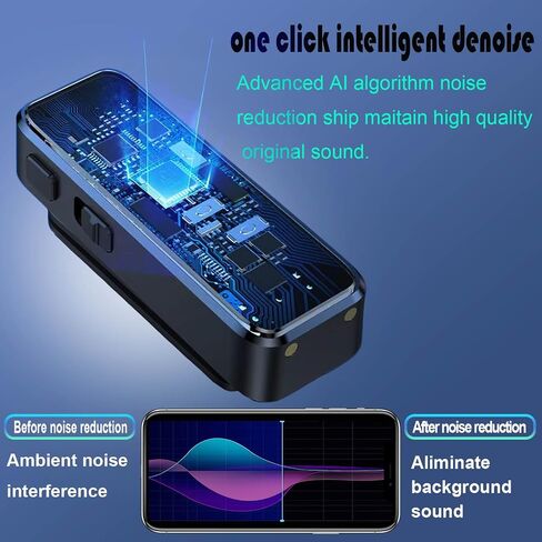 Wireless Lavalier Microphone for iPhone with Charging Case, Mini Microphone/Mic with Noise Reduction, Clip on Wireless Microphone iPhone Microphone for Video Recording,Interview,YouTube,Tiktok,Vlog in Saudi Arabia