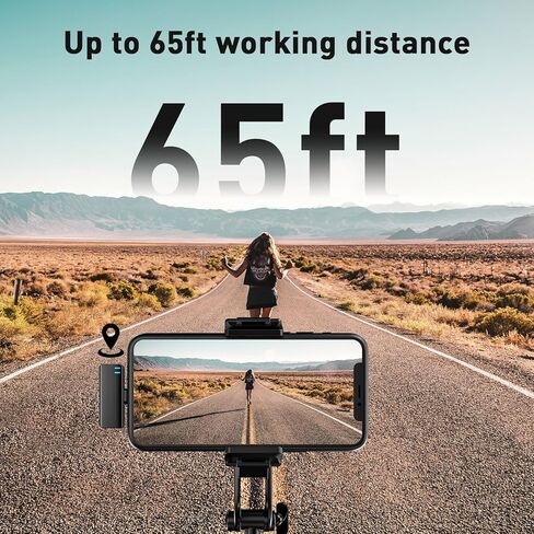 Wireless Lavalier Microphone for iPhone/iPad/Android Phone/Laptop, with Charging Case/Adapter,Plug and Play,Automatic Noise Reduction for Video Recording/Live Steam/Interview/TikTok/YouTube in Kuwait