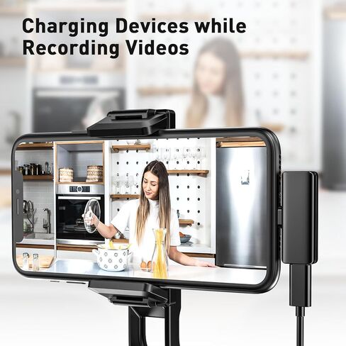 Wireless Lavalier Microphone for iPhone/iPad/Android Phone/Laptop, with Charging Case/Adapter,Plug and Play,Automatic Noise Reduction for Video Recording/Live Steam/Interview/TikTok/YouTube in Kuwait
