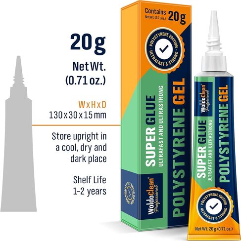 Super Glue Gel for Styrofoam for All Types of Foam 20g - with high Strength Within a Very Short time in Kuwait