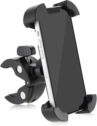 حامل هاتف للدراجة، قابل للتعديل 360 درجة لدراجة نارية وسكوتر لهاتف iPhone 15 14 Pro Max، والهواتف المحمولة (حتى 7 بوصة) in Kuwait