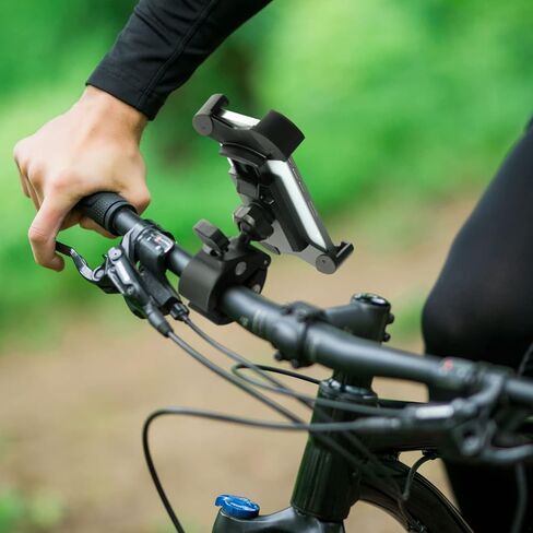 حامل هاتف للدراجة، قابل للتعديل 360 درجة لدراجة نارية وسكوتر لهاتف iPhone 15 14 Pro Max، والهواتف المحمولة (حتى 7 بوصة) in Kuwait