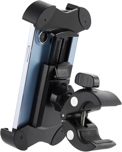 حامل هاتف للدراجة، قابل للتعديل 360 درجة لدراجة نارية وسكوتر لهاتف iPhone 15 14 Pro Max، والهواتف المحمولة (حتى 7 بوصة) in Kuwait