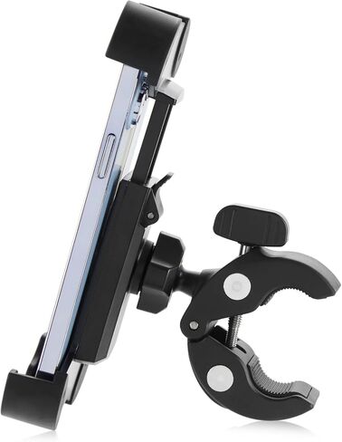 حامل هاتف للدراجة، قابل للتعديل 360 درجة لدراجة نارية وسكوتر لهاتف iPhone 15 14 Pro Max، والهواتف المحمولة (حتى 7 بوصة) in Kuwait