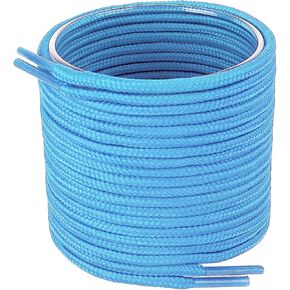 Round Shoe Laces for Sneakers,2 Pairs Solid Color Shoelaces for Boots and Athletic Shoes