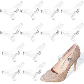 6 Pairs Elastic High Heels Shoe Straps Detachable Shoe Belt for Anti-loose Straps for High Heels Sandals Slippers