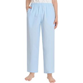 Latuza Women's Petite Pajama Pants Cotton Poplin Sleep Pants