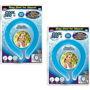 Spark Innovators Cool 360 – Reusable Cooling Neck Wraps, Instant Ice Cold Relief for Summer Heat, Hot Flashes, Sports, Gym, & Outdoor Activities – Gel Ice Pack Cools in 30 Minutes, One Size, Set of 2