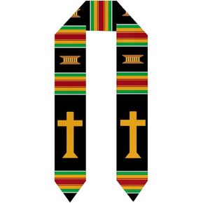 Black Grads Scarf African American Christian Graduation Stole Scarves