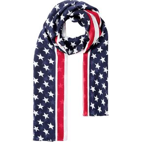 Zando American Flag Scarf for Women Patriotic Scarves Red White And Blue Patriotic Accessories 4th of July Gifts