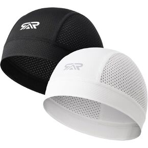 SUNMECI 2 Pcs Cooling Skull Cap for Men Cycling Motorcycle Helmet Hard Hat Liner for Running,Gym,Work