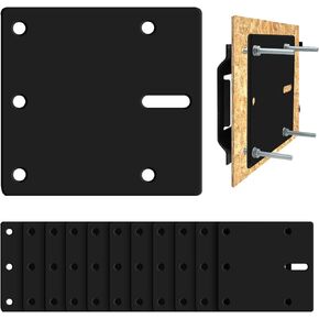 12Pcs Black E-Track Rail Mounting Back Plate, E-Track Accessories for Etrack Rail Installation