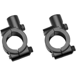 Universal Motorcycle 7/8" 10MM Aluminum Handlebar Mirror Mount Clamps Compatible with Yamaha Harley Honda Suzuki ATV Scooter,2 Pack Black