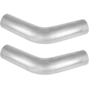 2 Pcs 3" OD 45 Degree Exhaust Pipe, 45° Mandrel Bend Elbow, 304 Stainless Steel, Universal Fit, 5.9 Inch Length, DIY Custom Mandrel Bend Pipe 2PCS