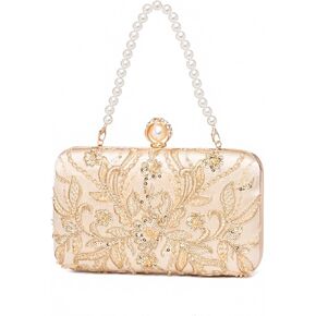 YYW Clutch Purses for Women Evening Bag Sequins Beaded Party Handbag Wedding Purse