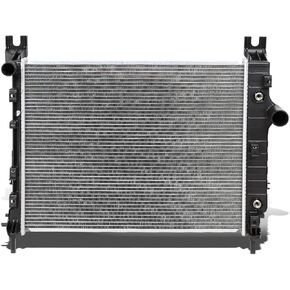 DNA Motoring OEM-RA-2294 OE Style 2 Row Aluminum Radiator Compatible with 00-04 Dakota / 00-03 Durango AT, 23-7/16" W X 18-13/16" H X 1-1/4" D, 1-1/2" Inlet, 1-3/4" Outlet