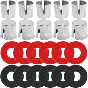 10pcs Car Battery Post Terminal Shims With 12pcs Washers Worn Posts Loose Auto Lead Terminal Caps Top Battery Post Ends Repair Tools