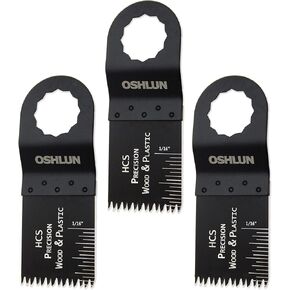 Oshlun MMS-1010 1-1/3-Inch Precision Japan HCS Oscillating Tool Blade for FEIN SuperCut and Festool Vecturo, 10-Pack