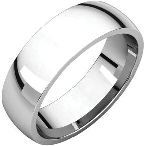 المجوهرات بواسطة Lux Platinum 6mm Light Comfort Fit Fit Wedding Band Band