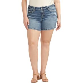 Silver Jeans Co. Women's Plus Size Elyse Mid Rise Comfort Fit Short
