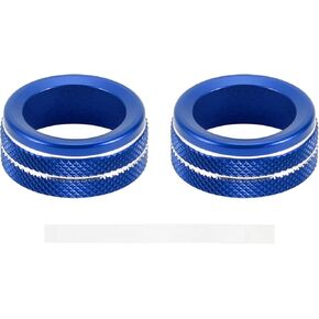 1 Set Audio Radio Media Volume Tune Control Switch Knob Cover Ring for Toyota Tacoma 2020-2023 Interior Decal Trim Decoration Aluminum Alloy Blue