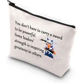 VAMSII Ahsoka Tano Gifts Make Up Bag Ahsoka Tano Jedi Zipper Pouch Movie Inspired Gift (You Don't)
