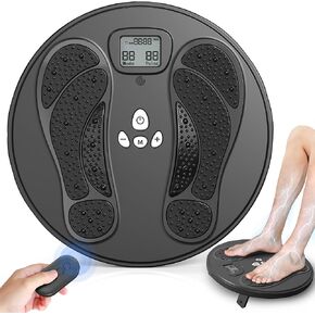 Rechargeable Foot Massager for Neuropathy, TENS & EMS Foot Circulation Stimulator, Foot Massager for Plantar Fasciitis, Circulation and Pain Relief, 10 Modes & 50 Intensity Levels