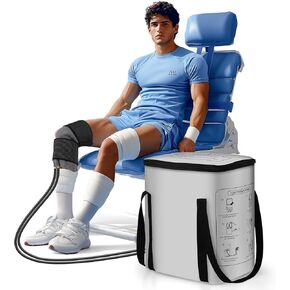 Ice Therapy Machine for Knee After Surgery, Cold Therapy Machine for Knee Replacement Shoulder Post-Surgery Recovery, Pain Relief, Ideal for Sports Injuries, Sprains, Reduce Swelling