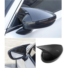 2 حزمة ABS Plastic Mirror تقطع خارج المرآة الواقية للجنرال 11 هوندا Civic 2022 2023 2024 2025 الملحقات - (نمط ألياف الكربون)